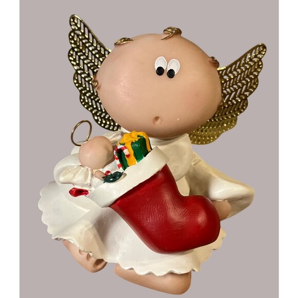 Kirk 2001 Angel Cheeks Christmas Ornaments With Decorative Elements Set of 3 - Picture 6 of 12